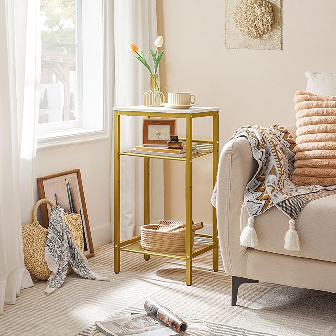 HOOBRO Tall Side Table, 3-Tier Telephone End Table - Image 9