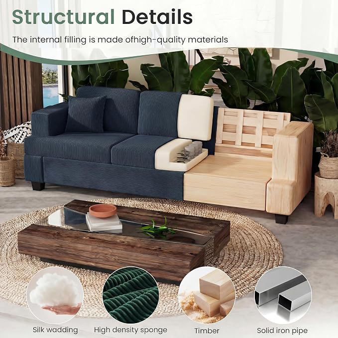 YOUDENOVA 2 Piece Set Comfy Sofa Couch, Loveseat Sofa * 2 - Image 5