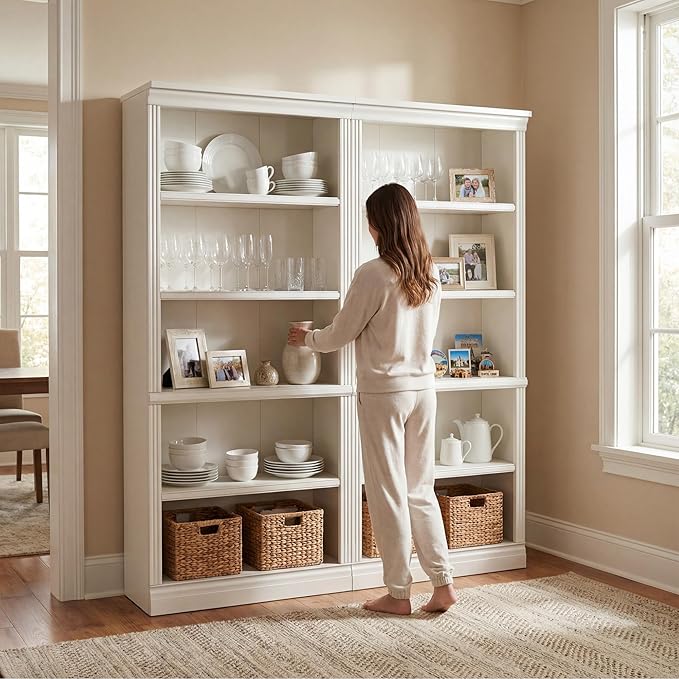 Furniwell Bookcase Bookshelves, 5-Shelf Tall Bookcase 71" Wood Open Display - Image 5
