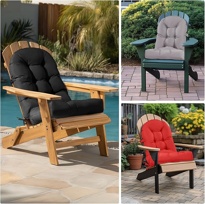 Adirondack Chair Cushion Waterproof Rocking Chair Cushion, Tufted High Back - Image 7