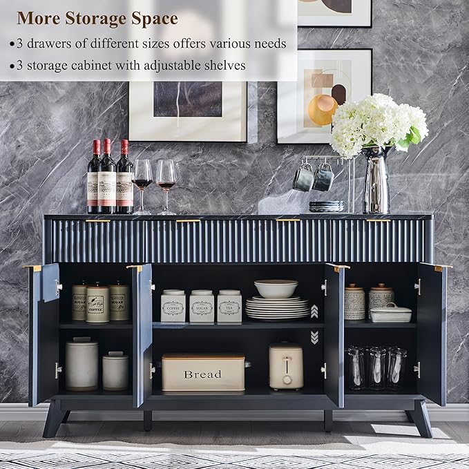 T4TREAM Large Buffet Sideboard Cabinet - Image 4