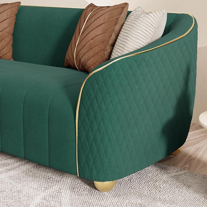 2-Piece Luxury Velvet Sofa Set for Living Room, Elegant Design Couch Set - Image 8