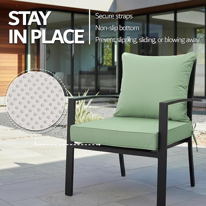 22x22 Inch Patio Chair Cushions Set of 4, Outdoor Furniture Cushions - Image 5