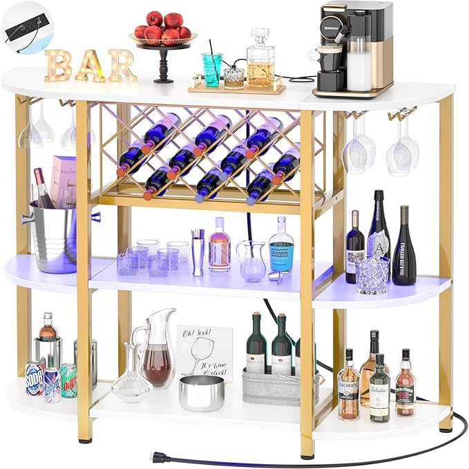 Unikito 4-Tier Metal Coffee Bar Cabinet by Unikito