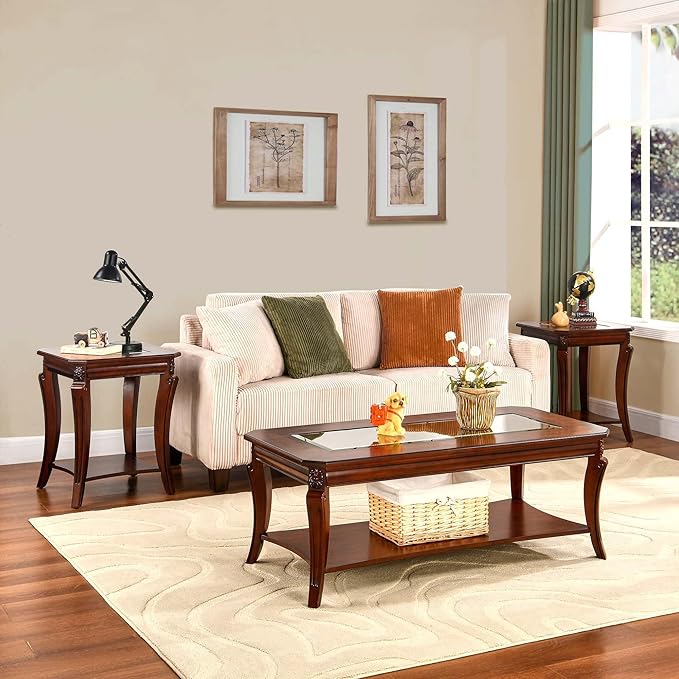 Rectangle Coffee Table for Living Room, Solid Wood Coffee Table - Image 5