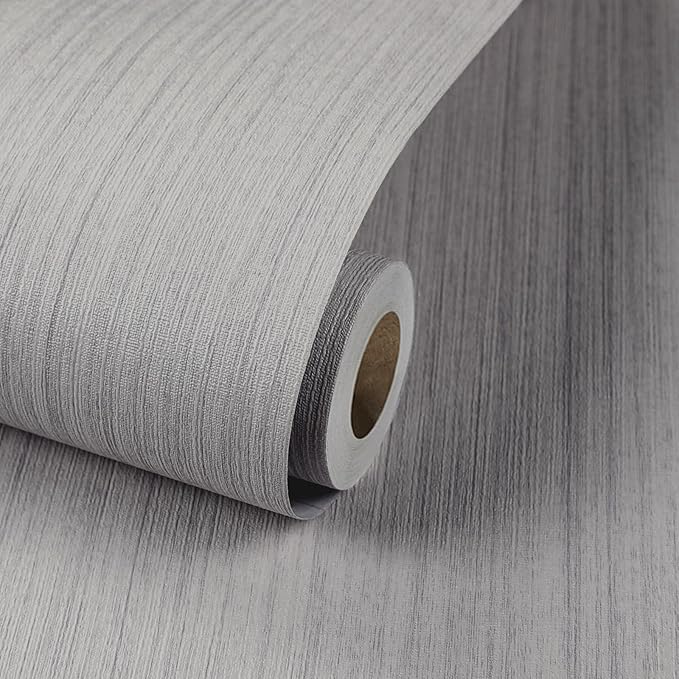 Grasscloth Peel and Stick Wallpaper Modern 15.7in x 118.1in Textured Linen by MANONIRIA