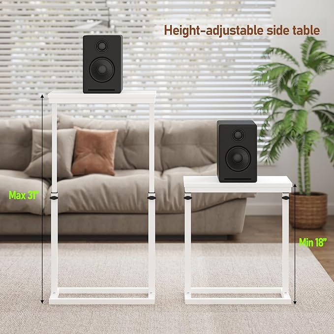 TUTOTAK End Table, Side Table, Tall Couch Table, Sofa Table, Living Room - Image 5