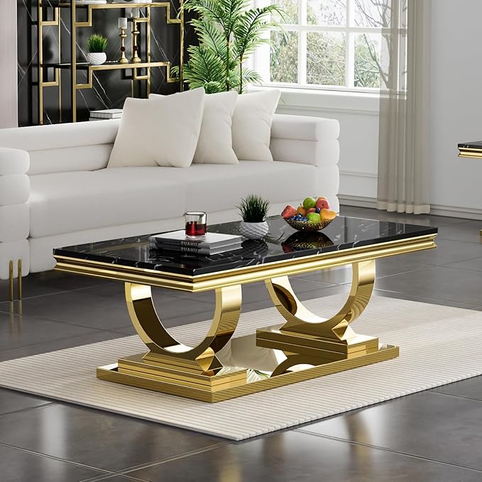 Henf 47" Marble Coffee Table by Henf