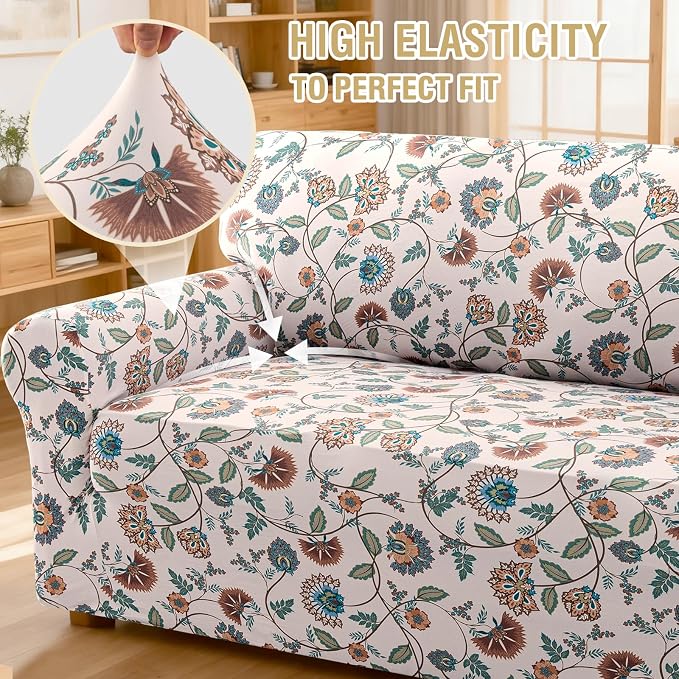 H.VERSAILTEX Printed Loveseat Covers 2 Cushion Couch Covers - Image 6