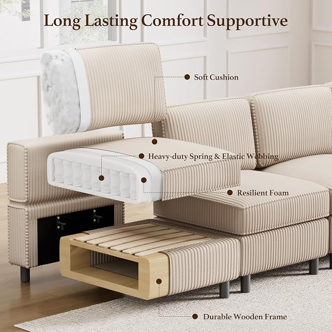 Belffin 9 Seats Modular Sectional Sofa - Image 4