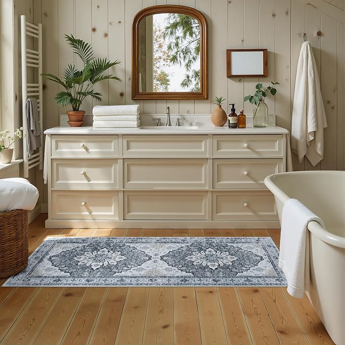 RELEANY Area Rugs 2'x6' Runner Rug Non Slip Washable - Image 3