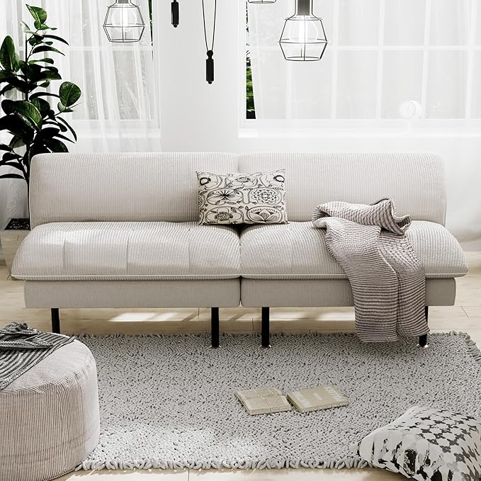 Ribilake 2 Sets 70" Futon Sofa Bed, 4 1 Multi-Function Couch Sleeper - Image 7