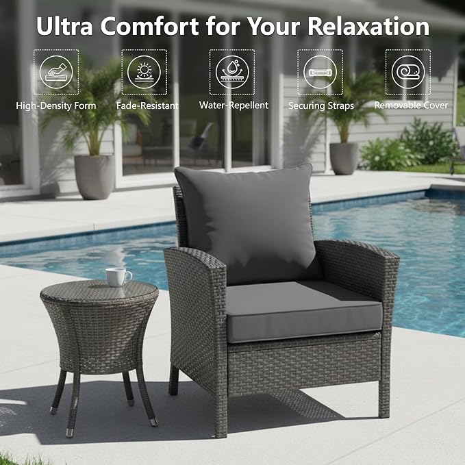 22x22 Inch Patio Chair Cushion - Image 2