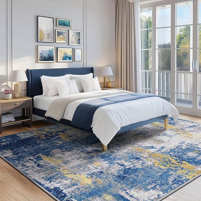 RELEANY Washable Area Rugs 5'x7' Non-Slip Modern Abstract Soft - Image 6