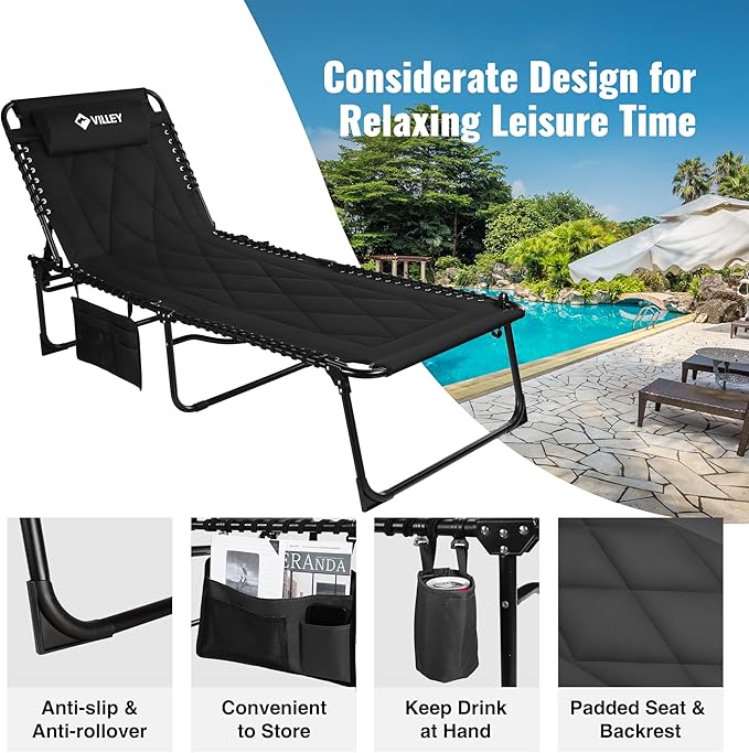 VILLEY Oversized Padded Chaise Lounge - Image 5