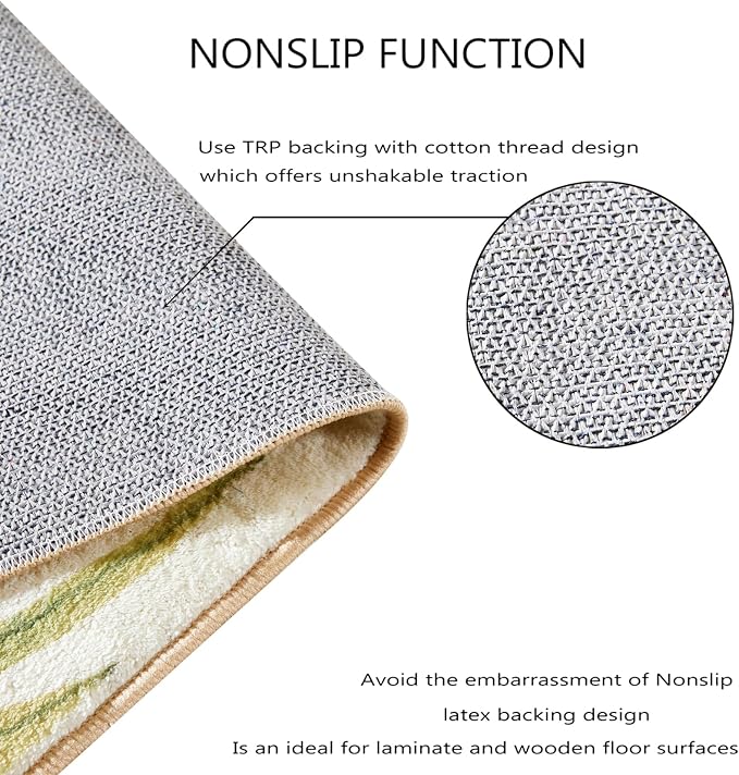 RoomTalks Mid Century Modern Washable Rug, Boho Cute Aesthetic 6x9 Area Rugs - Image 6