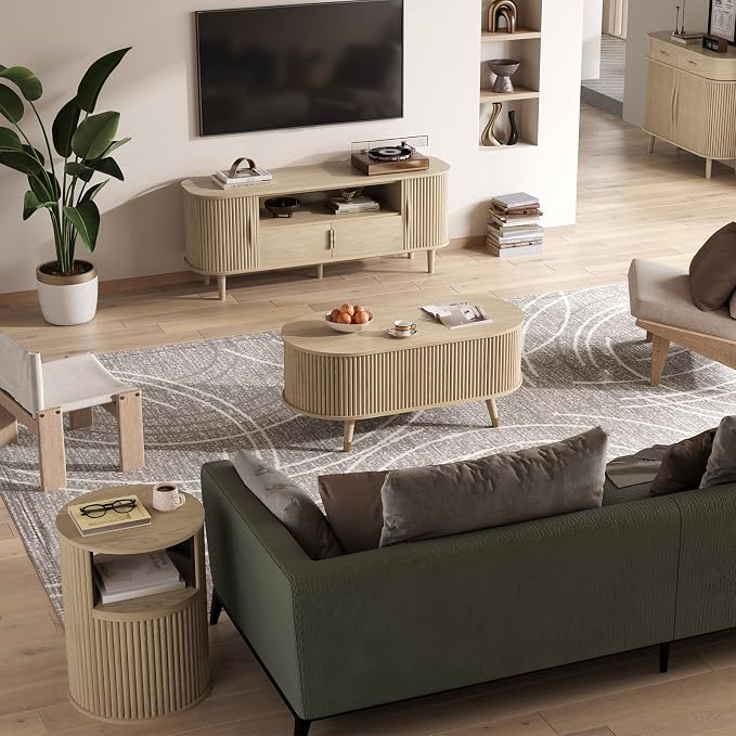JOINICE 42.5" Oval Lift Top Coffee Table - Image 7