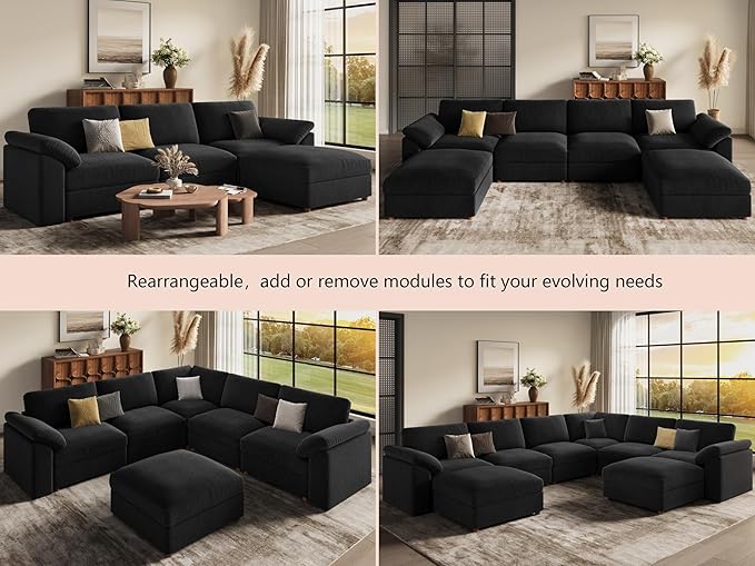 EASE MOOSE Oversized Modular Sectional Sofa, Extra Large U Shape Sectional - Image 7