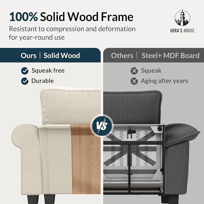 HERA'S HOUSE 3 Pieces Modular Sectional Sofa Sets, Oversized Couch Set - Image 7