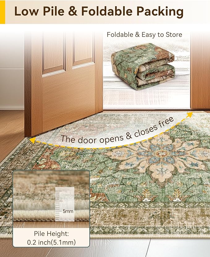 RELEANY Area Rugs 2'6"x4' Kitchen Rugs Entry Rug Small Rugs - Image 5