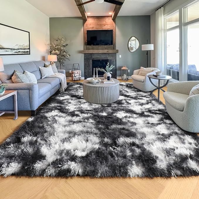 PAGISOFE Black White Grey Area Rugs - Image 9