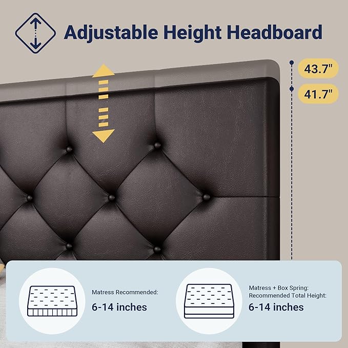 Allewie Upholstered Full Size Platform Bed Frame - Image 4