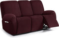 ANARACHON Leather Look Recliner Couch Cover, 8-Pieces Stretch Recliner Sofa by ANARACHON