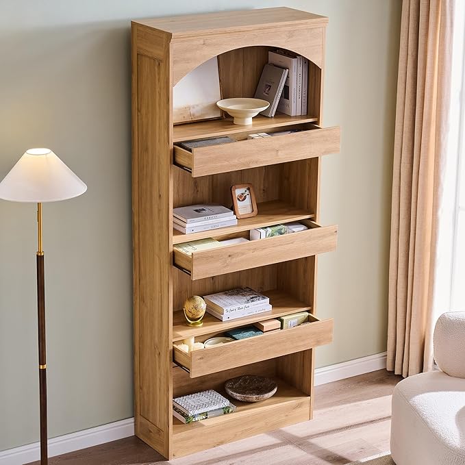 IFGET 76" Tall Arched Bookcase by IFGETEnrichYourLivingSpace