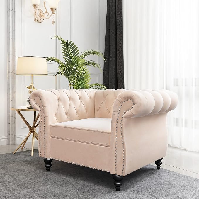 QHITTY 2 Piece Living Room Set, Sectional Chesterfield Sofa Chair Contemporary - Image 2