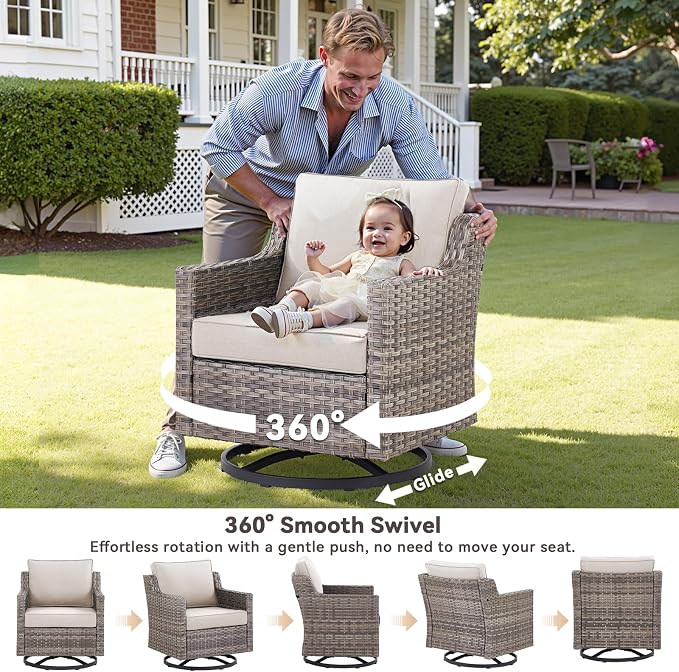 Outdoor Patio Furniture Set-9 Pieces All-Weather Wicker Outdoor Furniture - Image 2