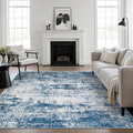 8x8 Area Rug Living Room Rug: Washable Modern Abstract Soft Thin Rug Indoor by FXRHLP
