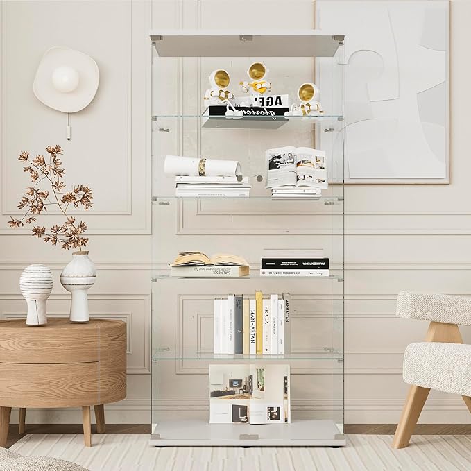 FLYMUHJIA Curio Cabinets with Tempered Glass Doors - Image 4