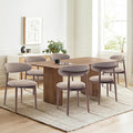 COLAMY Wooden Dining Chairs Set of 6, Modern Fabric Upholstered Kitchen Side by COLAMYHOME