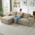 96" Cloud Sectional Couch with L-Shape Chaise, Modular Comfy Sofa Chaise Longue by ODUWA