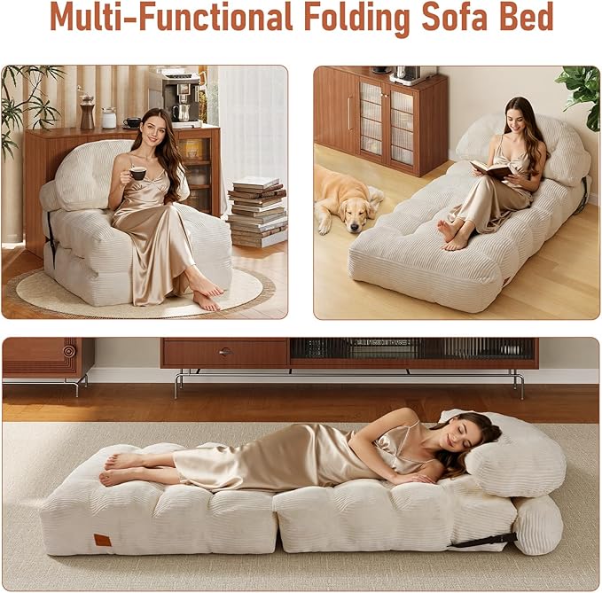 Folding Sofa Bed, Convertible Chair Bed - Image 3