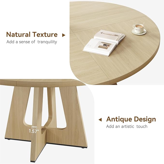 GAOMON 47 Inch Round Dining Table - Image 5