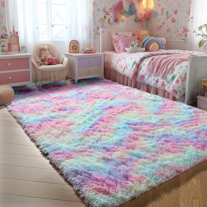 PAGISOFE Fluffy Vibrant Area Rugs - Image 4