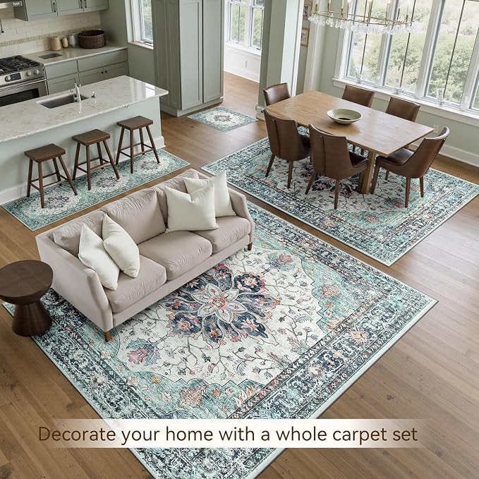 RELEANY Area Rugs 2'x8' Runner Rug Non Slip Washable - Image 4
