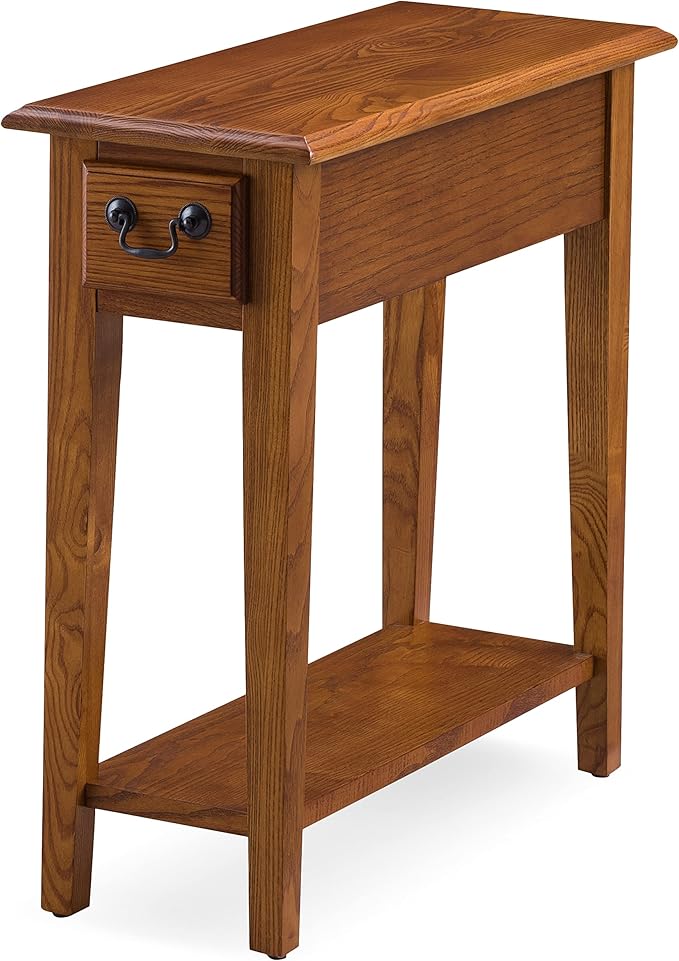 Leick Home Haven Ridge End Table, Solid Wood, 1 Storage Drawer, Bottom Display by LeickFurniture