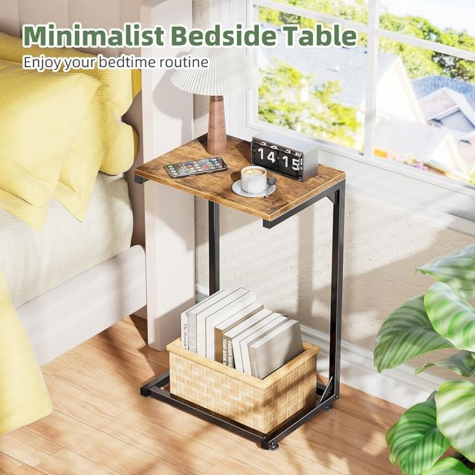 Simple Trending C Shaped End Table, Small Side Table, TV Trays - Image 4