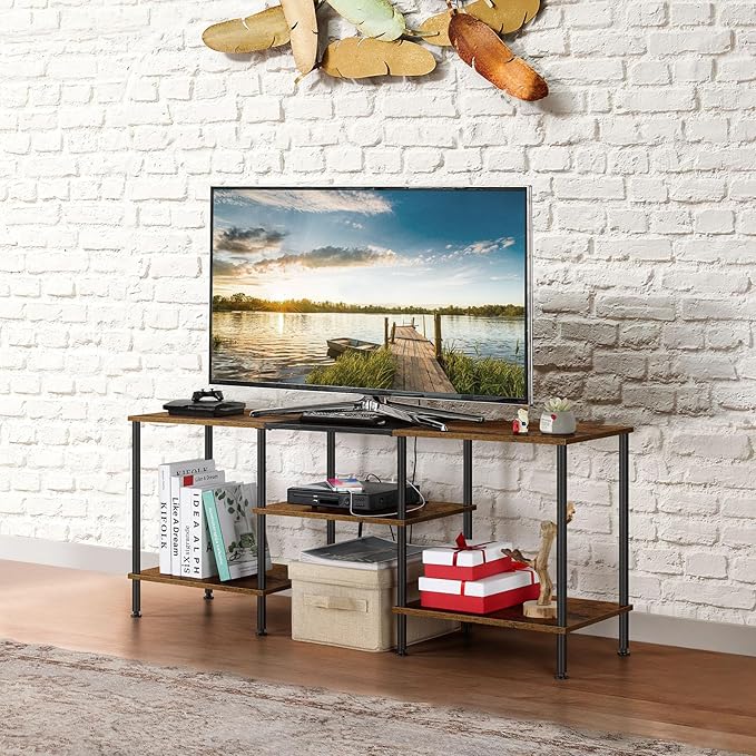 OYEAL Small TV Stand for Bedroom up to 50 inch Farmhouse TV Media Entertainment - Image 5