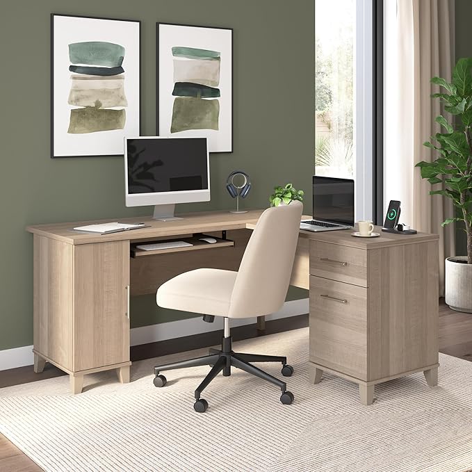 Bush Home 60-Inch L-Shaped Desk - Image 2