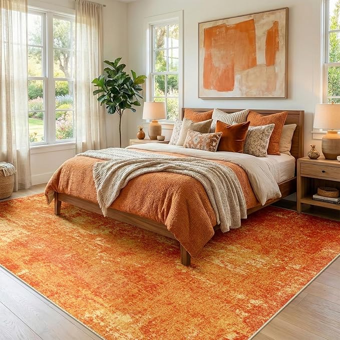 RELEANY Washable Area Rugs 5'x7' Non-Slip Modern Abstract Soft - Image 2