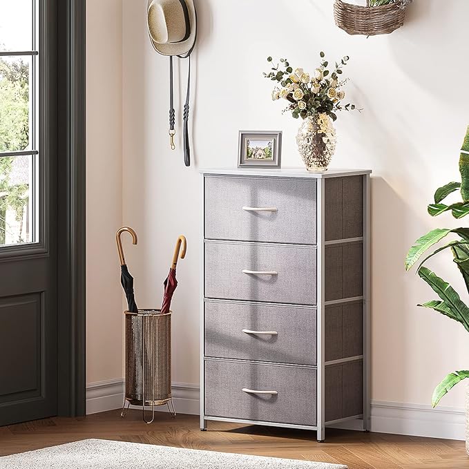 ODK Dresser for Bedroom with 4 Storage Drawers, Small Dresser Chest of Fabric - Image 6