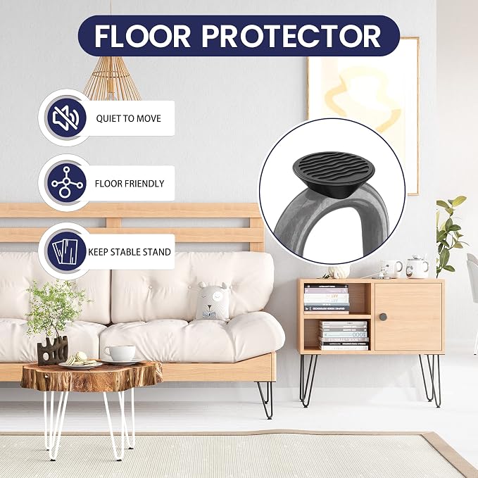SMARTSTANDARD 6 Inch Heavy Duty Hairpin Furniture Legs, Metal Home DIY Projects - Image 5