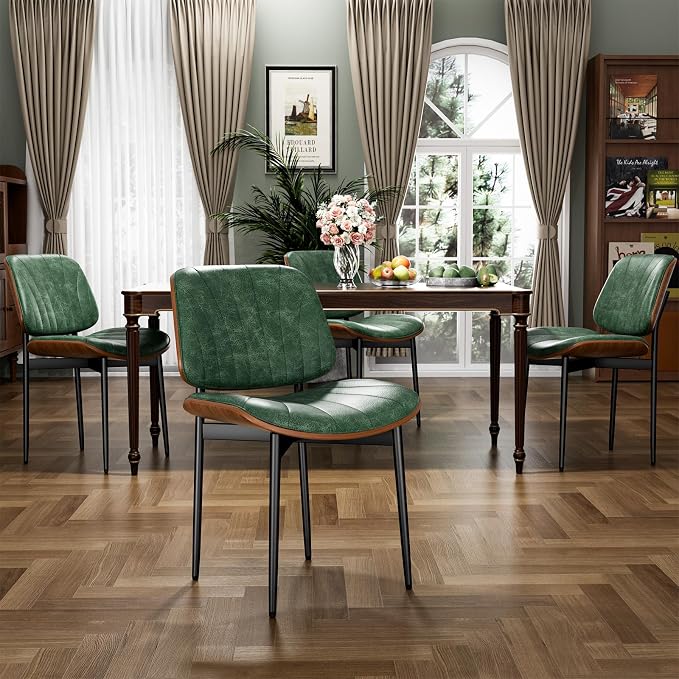 YaFiti Dining Chairs Set of 6, Dining Room and Kitchen Chairs, Mid Century - Image 7