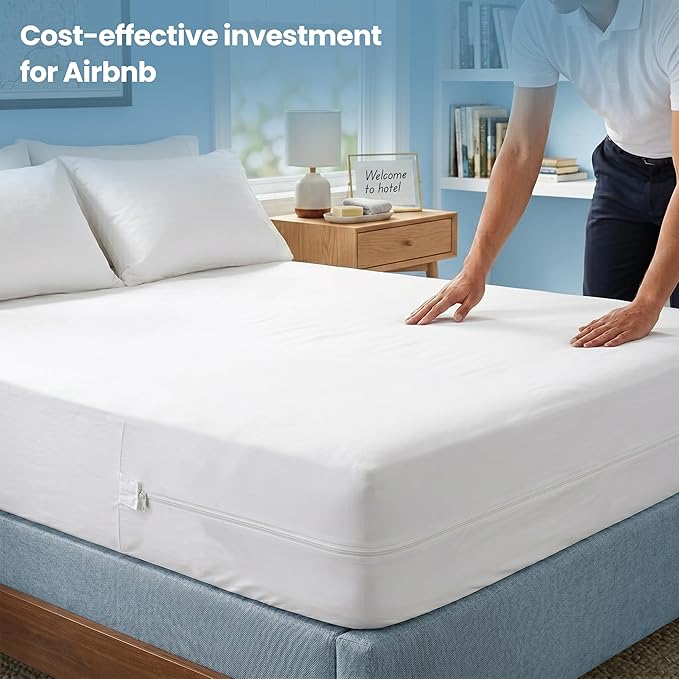 Utopia Bedding Queen Mattress Protector Zippered, 100% Waterproof Bed Bug and - Image 6