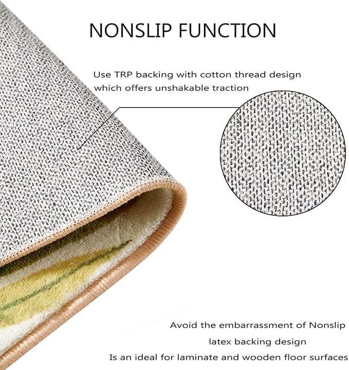 RoomTalks Mid Century Modern Washable Rug, Boho Cute Aesthetic 9x12 Area Rugs - Image 4