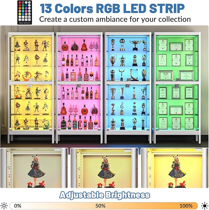 6-Tier Glass Display Cabinet - Image 2