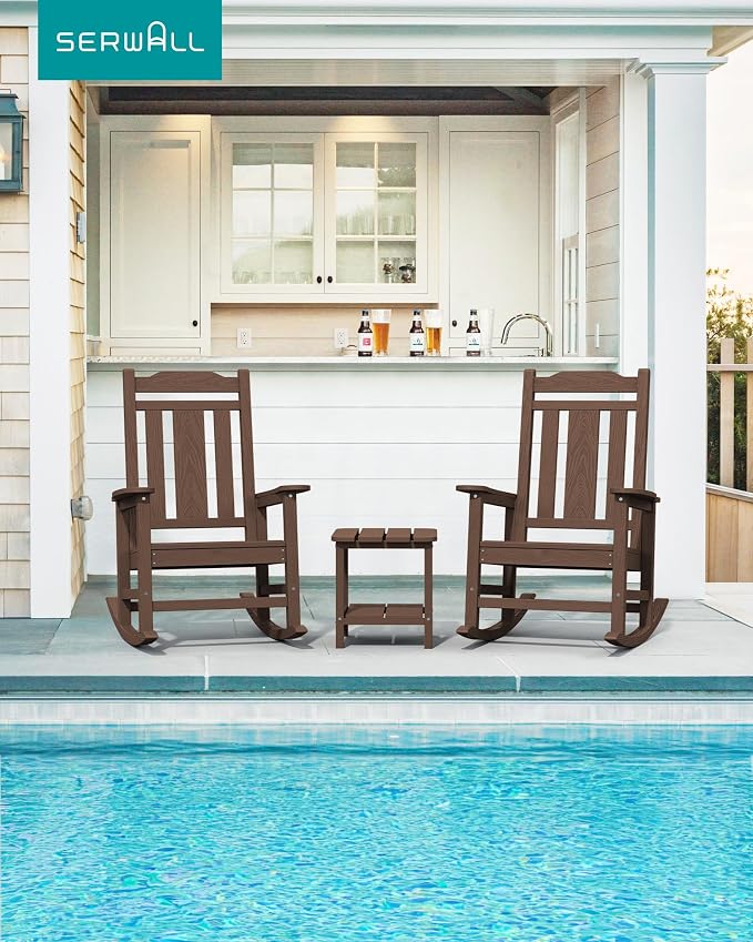 SERWALL HDPE Outdoor Rocking Chairs - Image 2